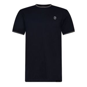 Crosshatch Mens Preece Contrast Striped T-Shirt / Navy